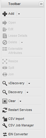 Side toolbar panel
